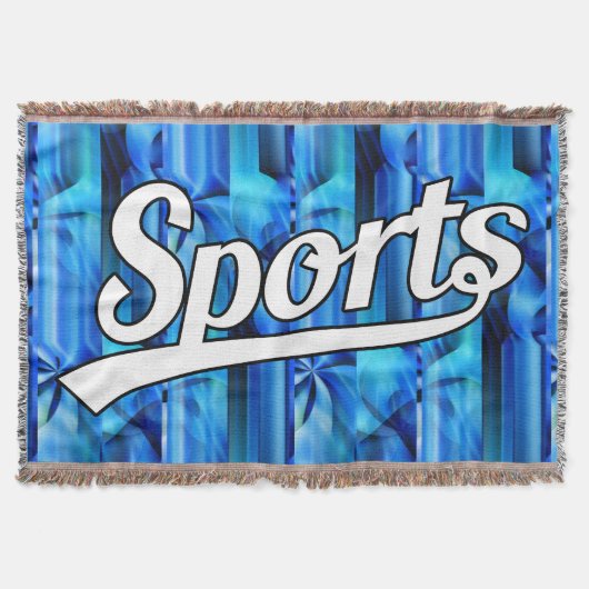 Tekstontwerp: SPORTS white + uw eigen tekst en ide Deken (Voorkant)