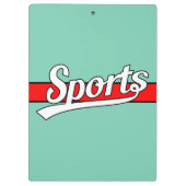 Tekstontwerp: SPORTS white + uw eigen tekst en ide Klembord (Achterkant)