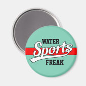 Tekstontwerp: SPORTS white + uw eigen tekst en ide Magneet (Voorkant / Achterkant)