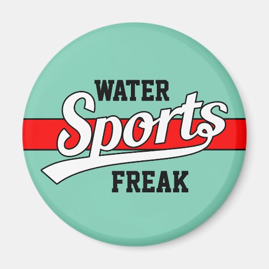 Tekstontwerp: SPORTS white + uw eigen tekst en ide Magneet (Voorkant)