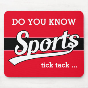 Tekstontwerp: SPORTS white + uw eigen tekst en ide Muismat