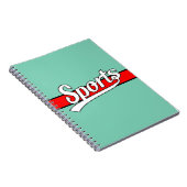 Tekstontwerp: SPORTS white + uw eigen tekst en ide Notitieboek (Rechterzijde)