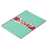 Tekstontwerp: SPORTS white + uw eigen tekst en ide Notitieboek (Linkerzijde)