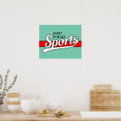 Tekstontwerp: SPORTS white + uw eigen tekst en ide Poster (Keuken)