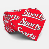 Tekstontwerp: SPORTS white + uw eigen tekst en ide Stropdas (Opgerold)