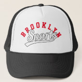 Tekstontwerp: SPORTS white + uw eigen tekst en ide Trucker Pet (Voorkant)