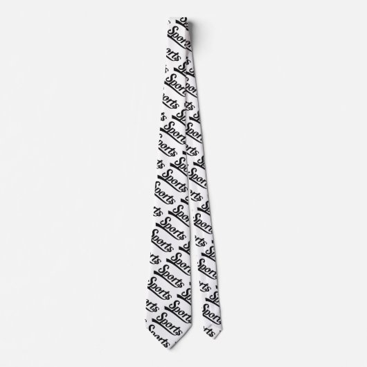 Tekstontwerp: SPORTS zwart + uw eigen tekst en ide Stropdas (Voorkant)