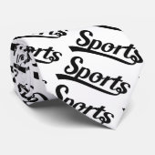 Tekstontwerp: SPORTS zwart + uw eigen tekst en ide Stropdas (Opgerold)