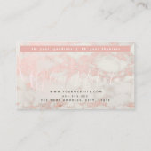 Tekstontwerp van Elegant roze Roos Marble Visitekaartje (Achterkant)