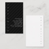 Tekstontwerp Verticaal met Strepen Visitekaartje (Voorkant / Achterkant)