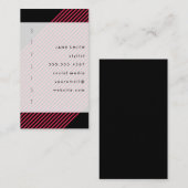 Tekstontwerp verticaal met strepen visitekaartje (Voorkant / Achterkant)