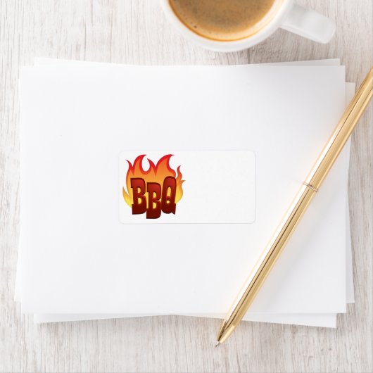 tekstontwerp voor bbq-vlam etiket (Insitu)