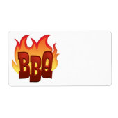 tekstontwerp voor bbq-vlam etiket (Voorkant)
