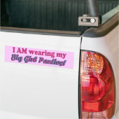 Tekstontwerp voor Big Girl Panties Bumpersticker (Op Truck)