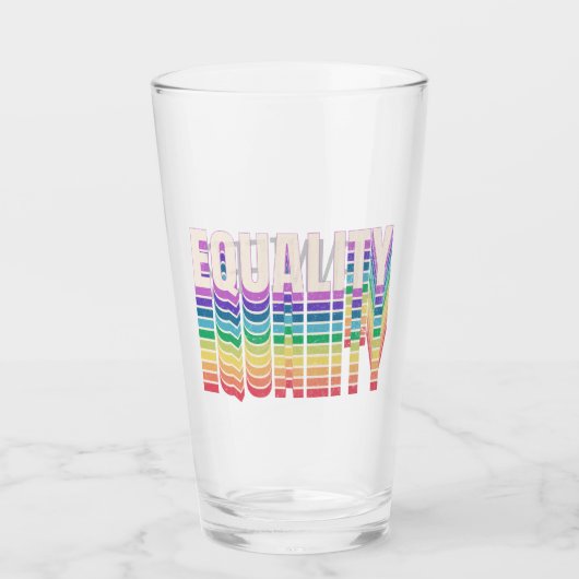 Tekstontwerp voor gelijkheid glas (Voorkant)