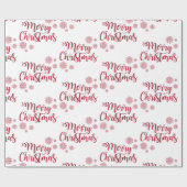 Tekstontwerp Vrolijk kerstfeest Cadeaupapier (Vlak)