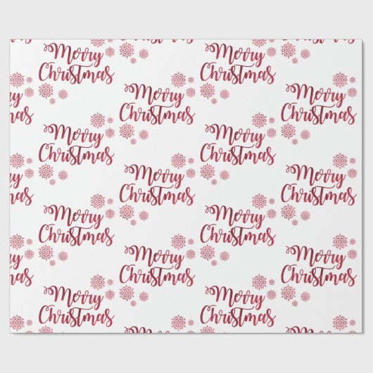 Tekstontwerp Vrolijk kerstfeest Cadeaupapier (Vlak)