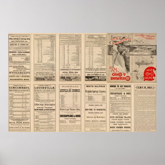 Tekstpagina Chesapeake en Ohio Ry Poster (Voorkant)