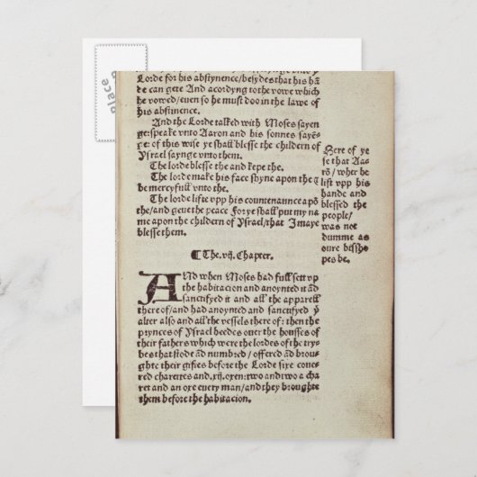 Tekstpagina Oude Testament Briefkaart (Voorkant / Achterkant)