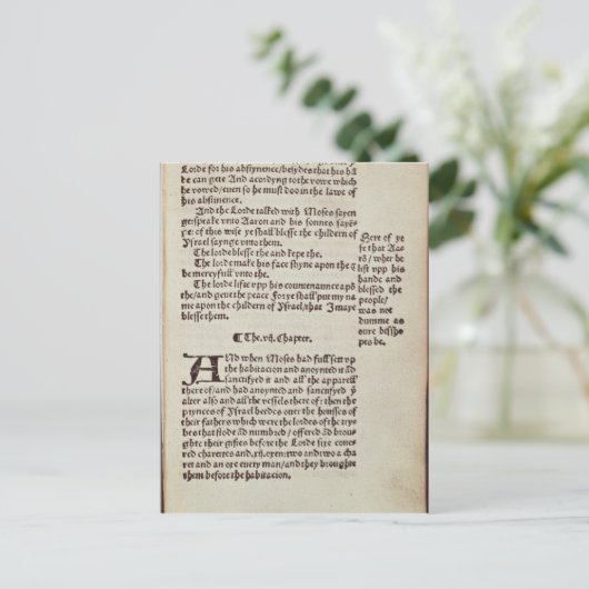 Tekstpagina Oude Testament Briefkaart (Staand voorkant)