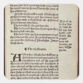 Tekstpagina Oude Testament Vierkante Sticker (Voorkant)