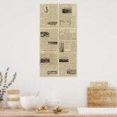 Tekstpagina van de Landsubsidie van North Dakota Poster (Keuken)