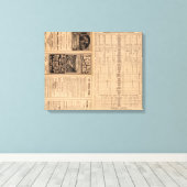 Tekstpagina van de Lehigh Valley Railroad Canvas Afdruk (Insitu (Houten vloer))