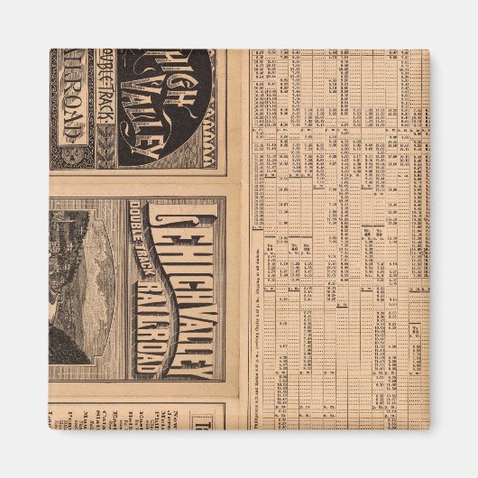 Tekstpagina van de Lehigh Valley Railroad Magneet (Voorkant)