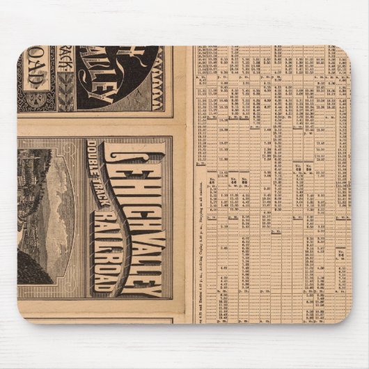 Tekstpagina van de Lehigh Valley Railroad Muismat (Voorkant)