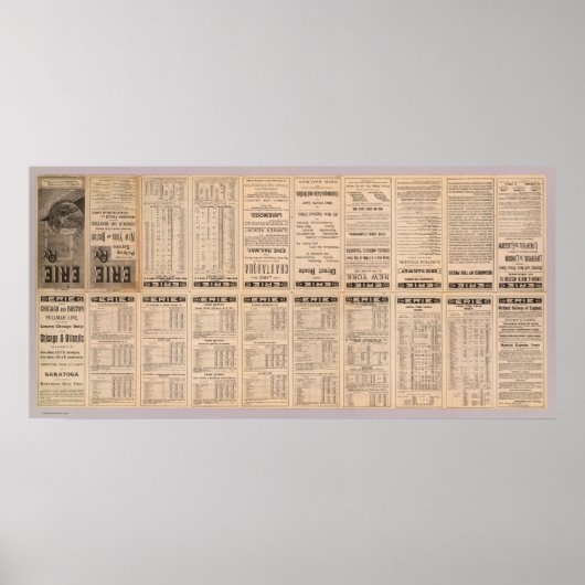 Tekstpagina van Erie Railway Poster (Voorkant)