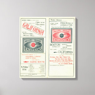 Tekstpagina van Phillips Tourist Excursions Canvas Afdruk