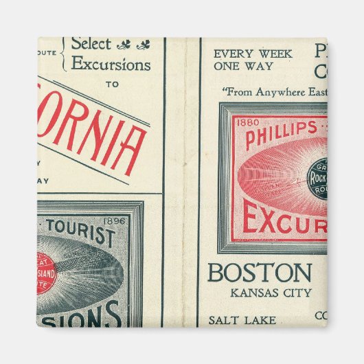 Tekstpagina van Phillips Tourist Excursions Magneet (Voorkant)