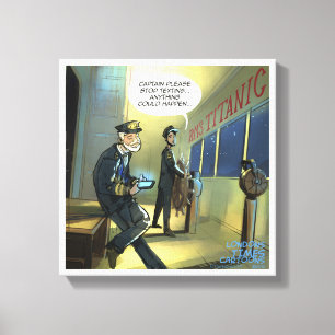 Tekstpagina's en schilderdoek met Titanic Funny Ca Canvas Afdruk