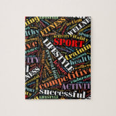 Tekstpatroon sport legpuzzel (Verticaal)