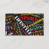 Tekstpatroon sport visitekaartje (Achterkant)