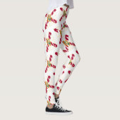 Tekstpatroon van de vlag van de staat Florida Leggings (Rechts)