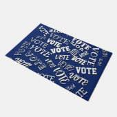 Tekstpatroon van stemming: wit blauw deurmat (Schuin)