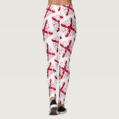 Tekstpatroon vlag Alabama staat Leggings (Achterkant)