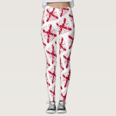 Tekstpatroon vlag Alabama staat Leggings (Voorkant)
