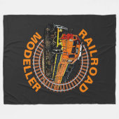 Tekstrail modelleren Oranje dieseltrein wijzigen Fleece Deken (Voorkant (Horizontaal))