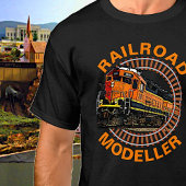 Tekstrail modelleren Oranje dieseltrein wijzigen T-shirt