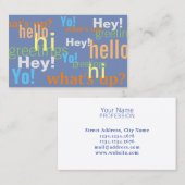 Tekstregelingspatroon voor groetstijl visitekaartje (Voorkant / Achterkant)