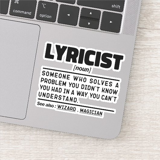 Tekstschrijver Noun Definition Song Schrijver Humo Sticker (Detail)