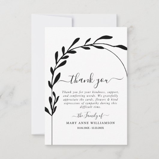 Tekstscript bijvoegen Begeleidende tekst Bedankkaart (Voorkant)