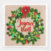 Tekstserviette de table joyeux noël diner bewerken servet (Voorkant)