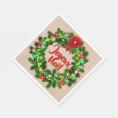 Tekstserviette de table joyeux noël luncheon bewer servet (Hoek)