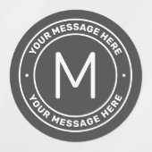 tekstSjabloon | Donkergrijs en wit Labels (Design 1)