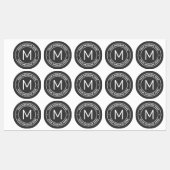  tekstSjabloon | Donkergrijs en wit Labels (Vel)