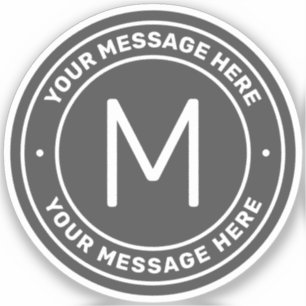 tekstSjabloon   Grijs Sticker