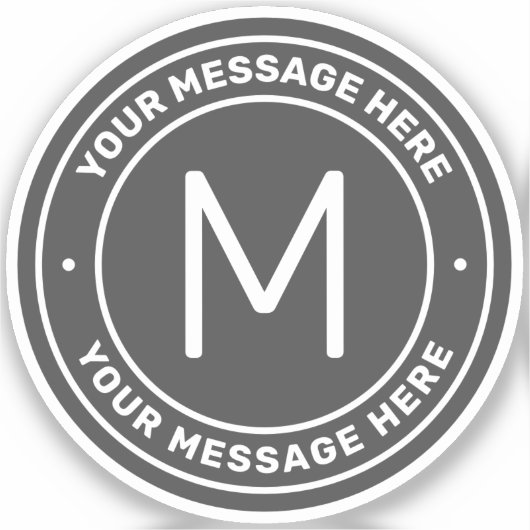 tekstSjabloon | Grijs Sticker (Voorkant)